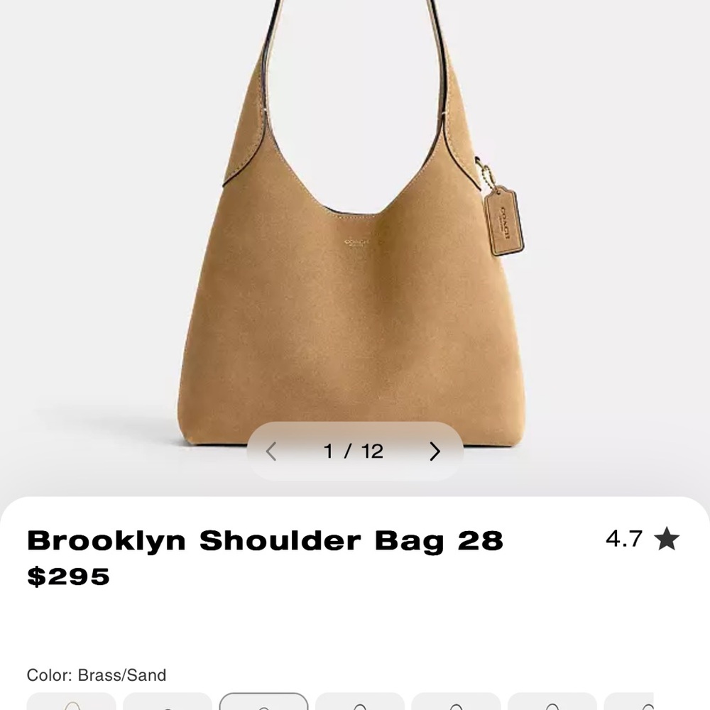 Coach Brooklyn Shoulder Bag in Tan